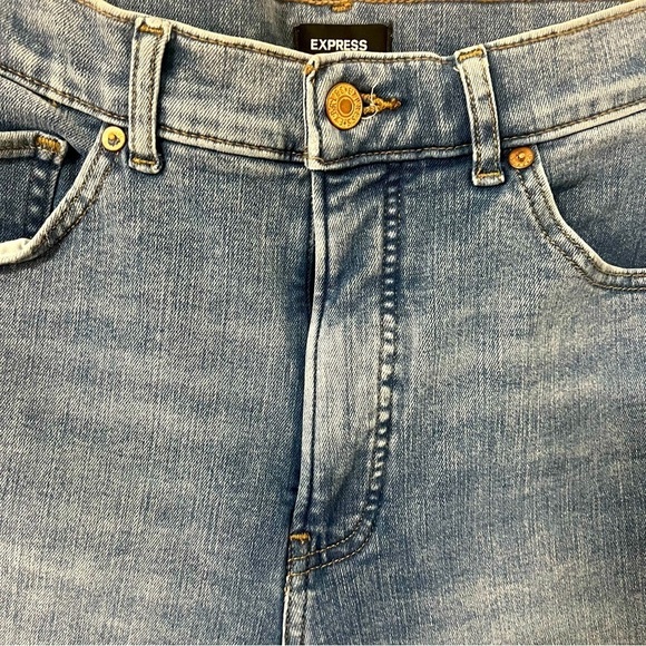 Express Women’s Sz 10R Skinny High Waisted Light Wash 4-Way Hyper Stretch Jeans - Picture 3 of 8